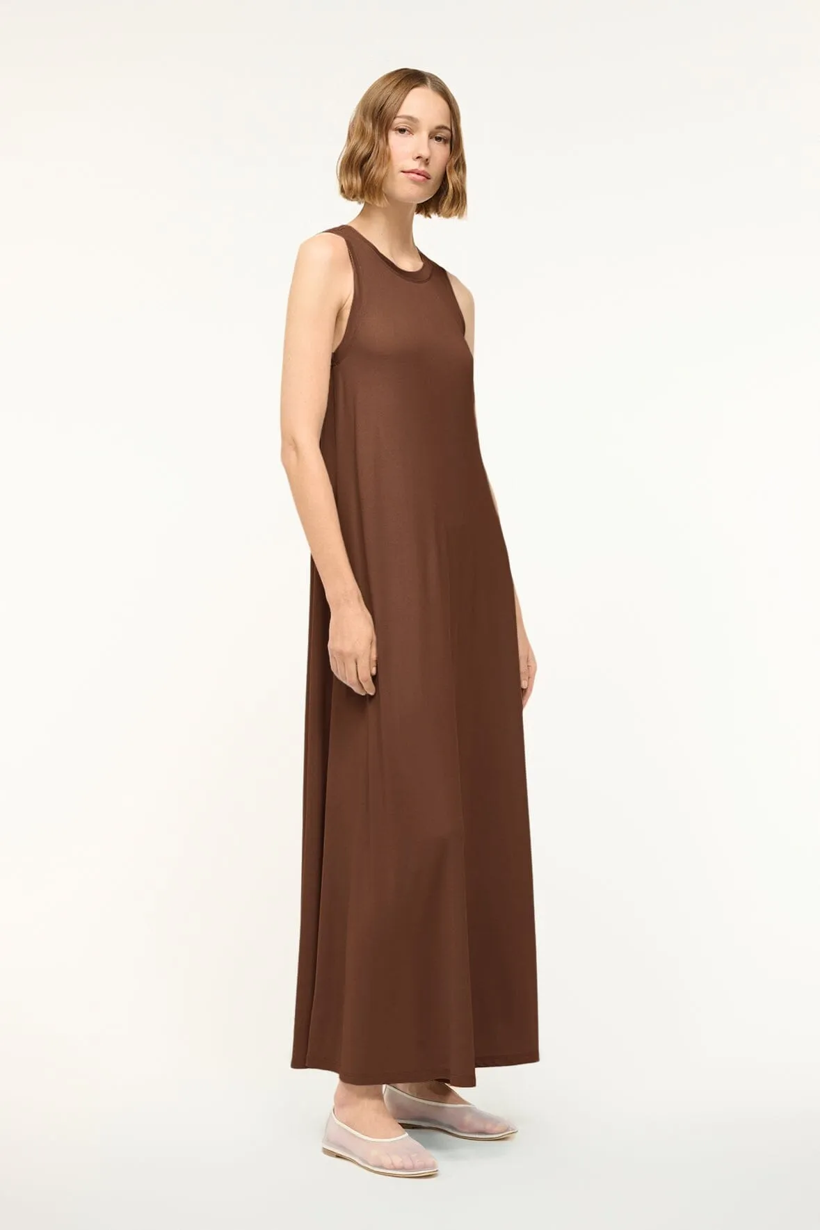 DAVI DRESS | DARK OAK sold by STAUD product image thumbnail 3