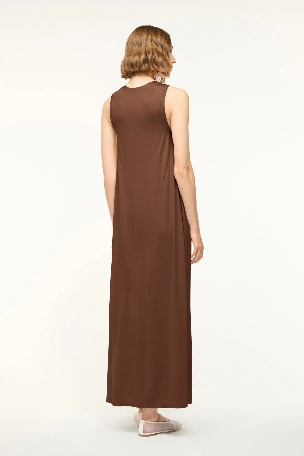 DAVI DRESS | DARK OAK sold by STAUD product image thumbnail 4