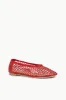 ALBA BALLET FLAT | RED NETTING sold by STAUD