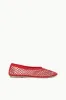 ALBA BALLET FLAT | RED NETTING sold by STAUD