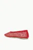 ALBA BALLET FLAT | RED NETTING sold by STAUD