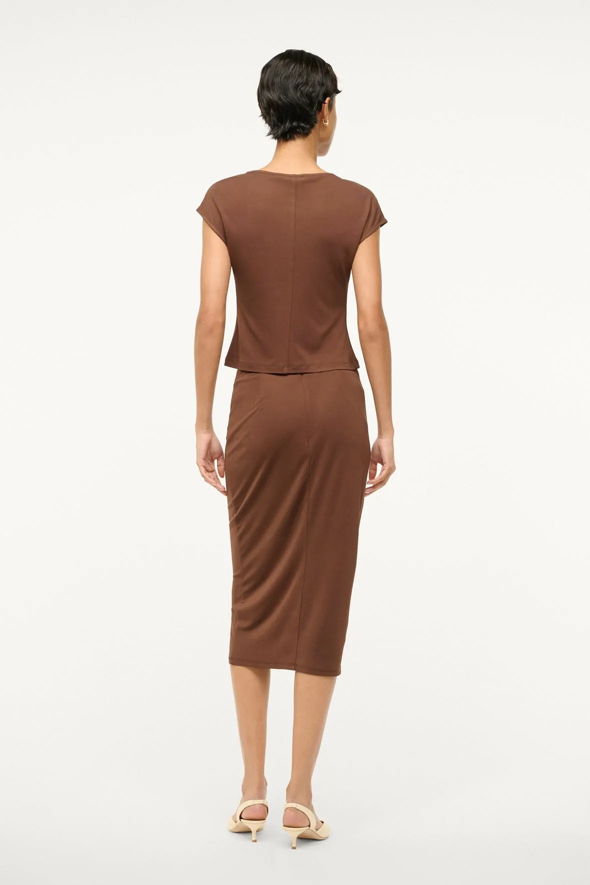 CHANA SKIRT | DARK OAK sold by STAUD product image thumbnail 3