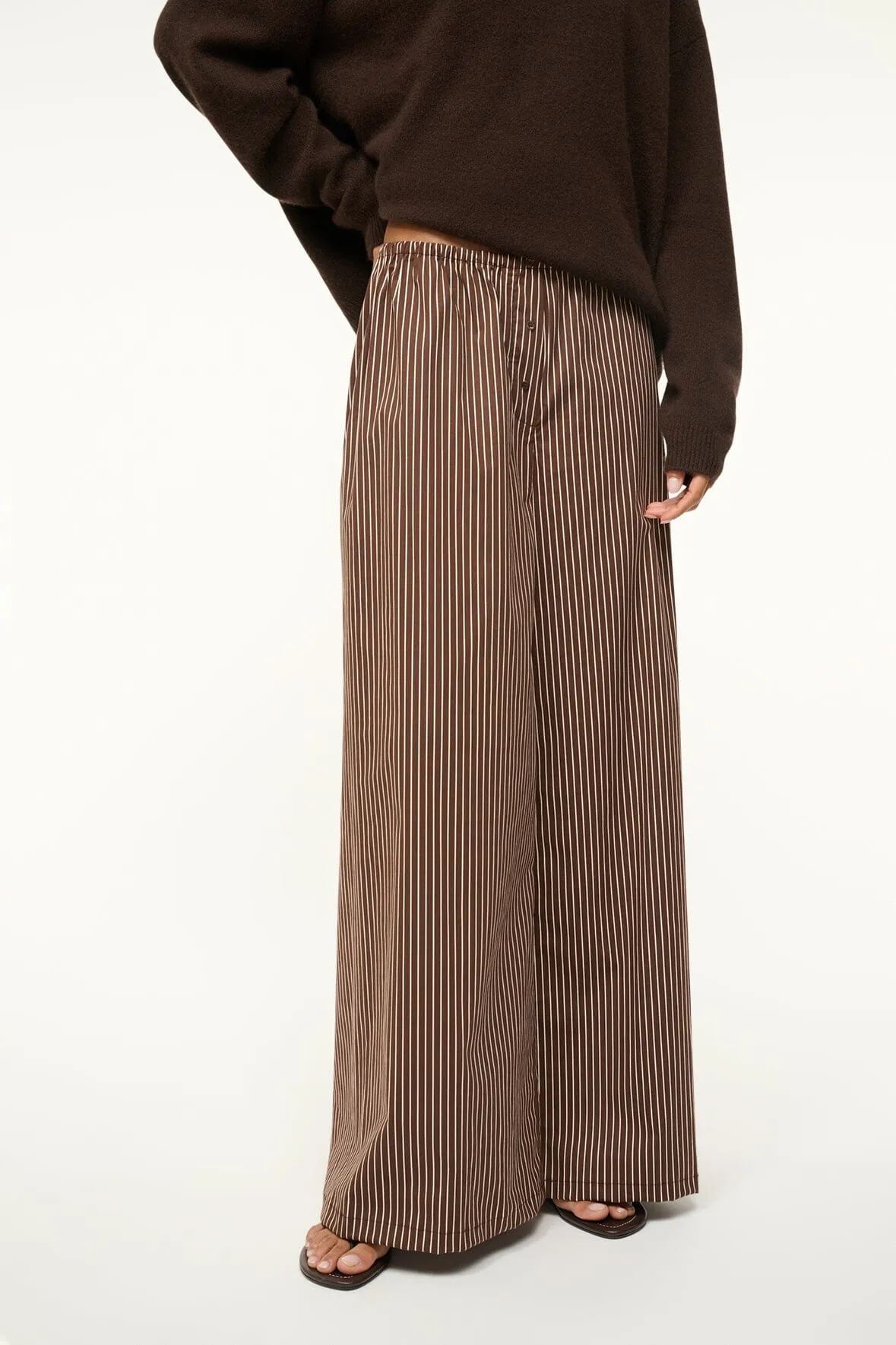 BONFIRE PANT | DARK OAK MICRO STRIPE sold by STAUD product image thumbnail 5
