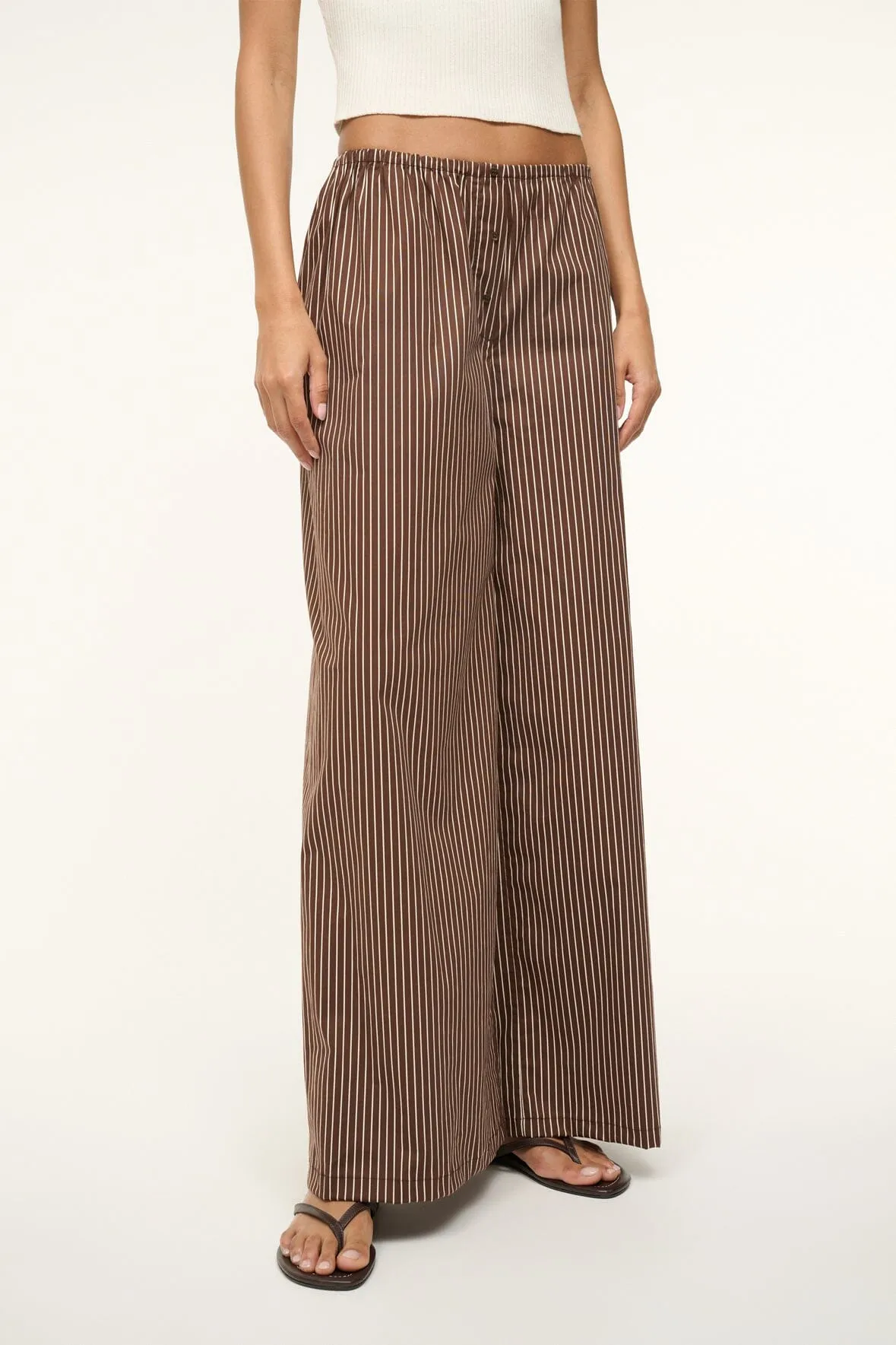 BONFIRE PANT | DARK OAK MICRO STRIPE sold by STAUD product image thumbnail 2
