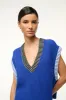 AMERICANA SWEATER | DEEP SEA BLACK IVORY sold by STAUD
