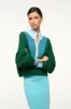 CROPPED HAMPTON SWEATER | JUNGLE SKY IVORY sold by STAUD