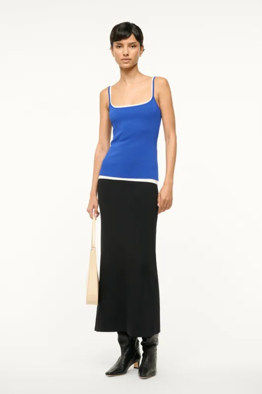 IGNACIO DRESS | DEEP SEA BLACK IVORY sold by STAUD