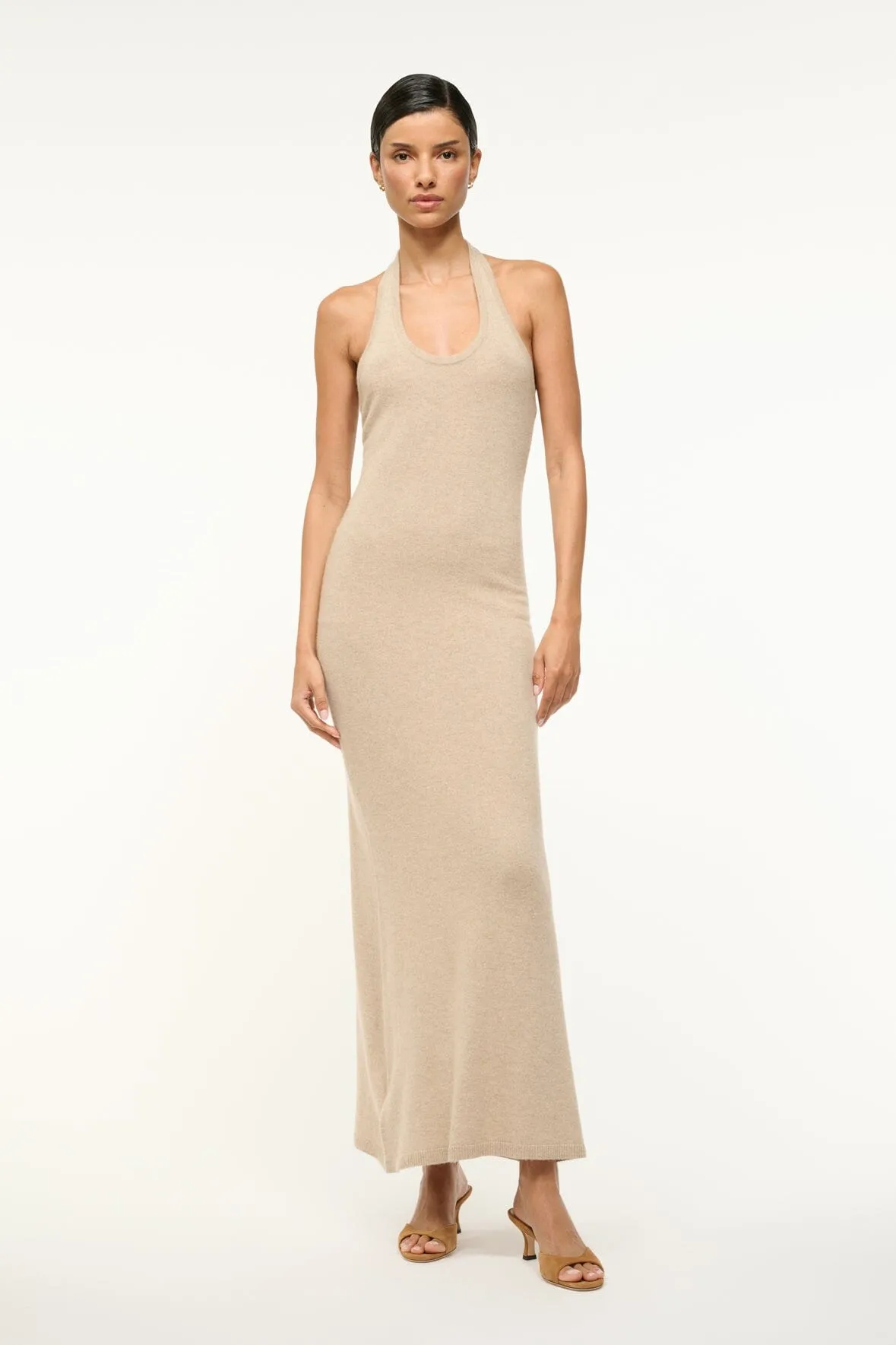 CANELA CASHMERE DRESS | STONE sold by STAUD