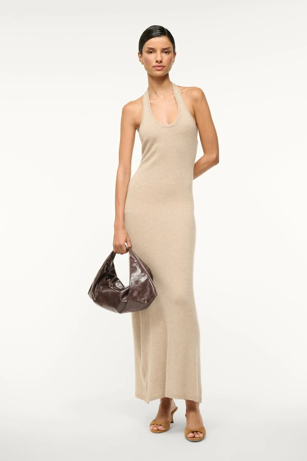 CANELA CASHMERE DRESS | STONE sold by STAUD product image thumbnail 3