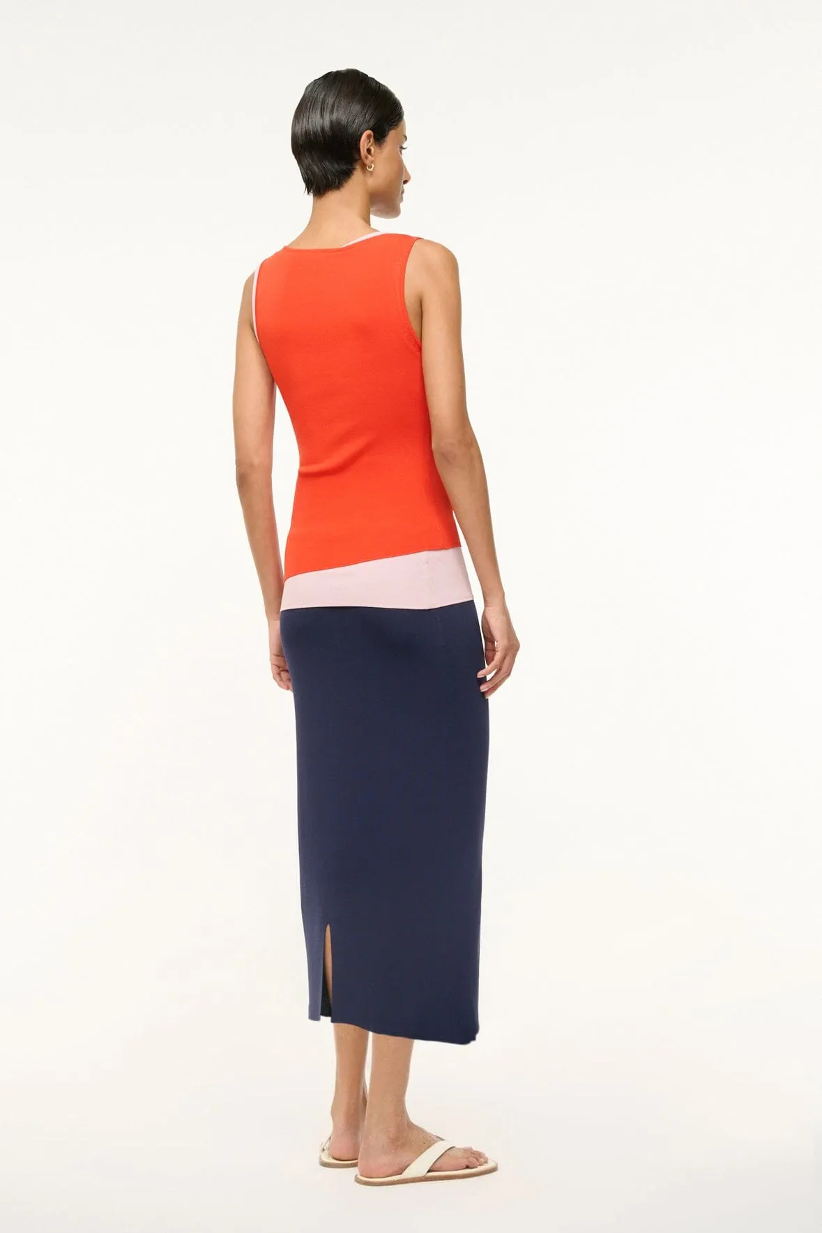 HERMOSA DRESS | CAYENNE NAVY CARNATION sold by STAUD product image thumbnail 3