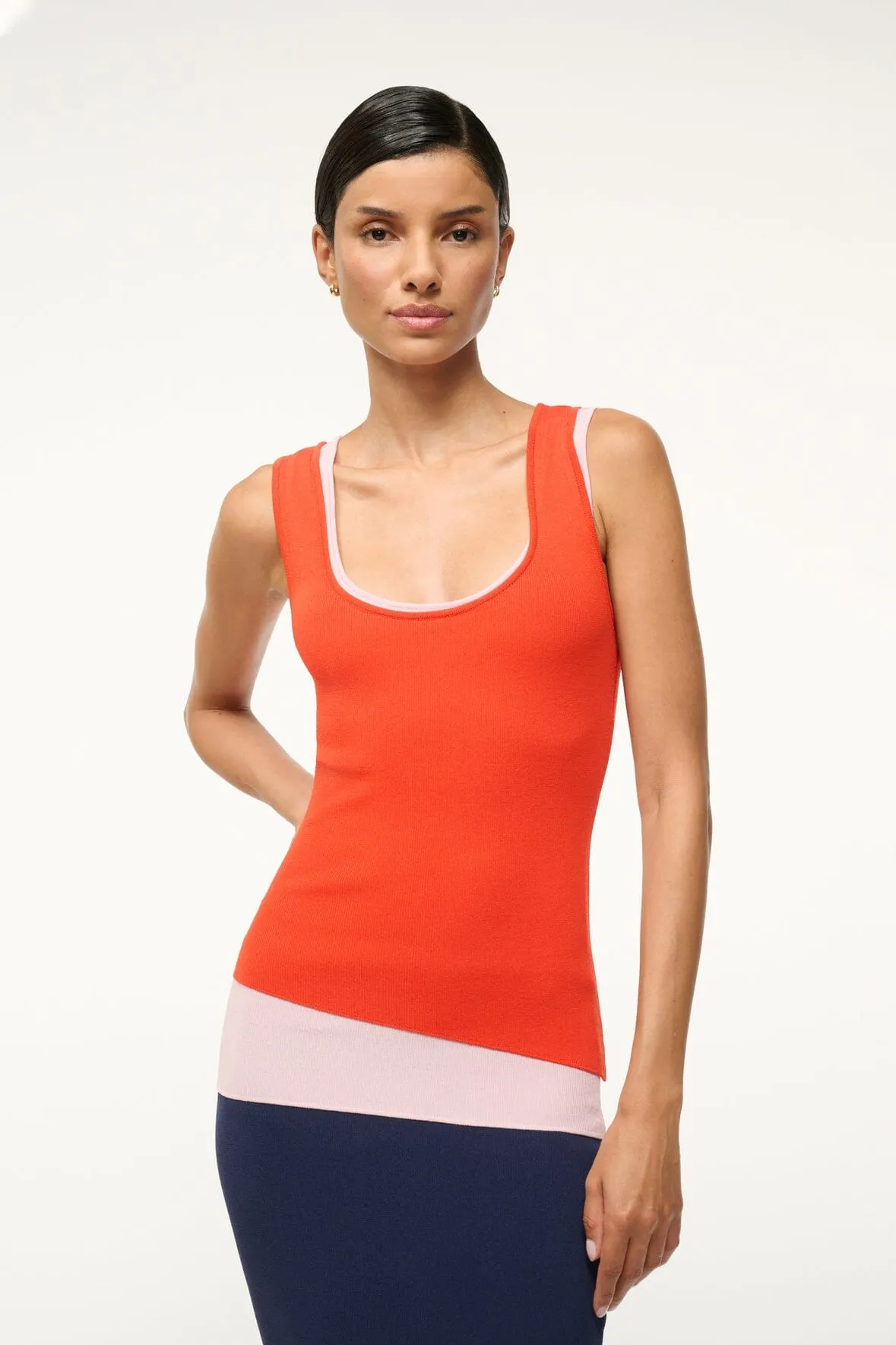 HERMOSA DRESS | CAYENNE NAVY CARNATION sold by STAUD product image thumbnail 4