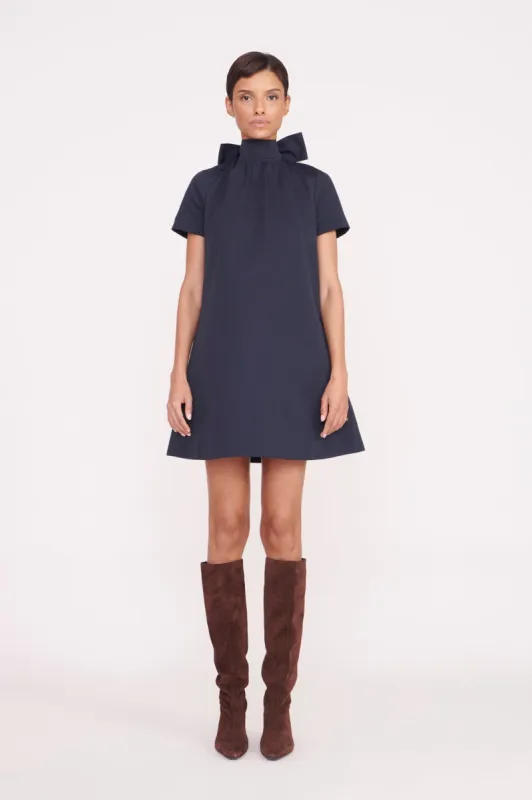 MINI ILANA DRESS | NAVY sold by STAUD