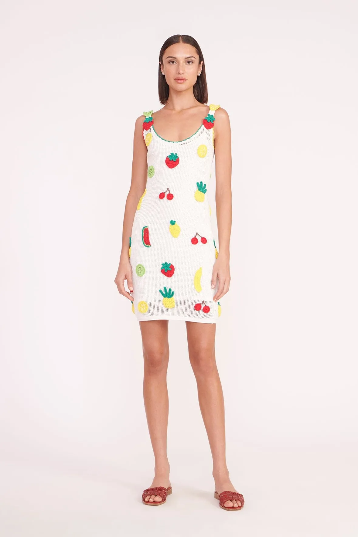 CASPIAN WOVEN SLIDE | RUBY sold by STAUD product image thumbnail 4