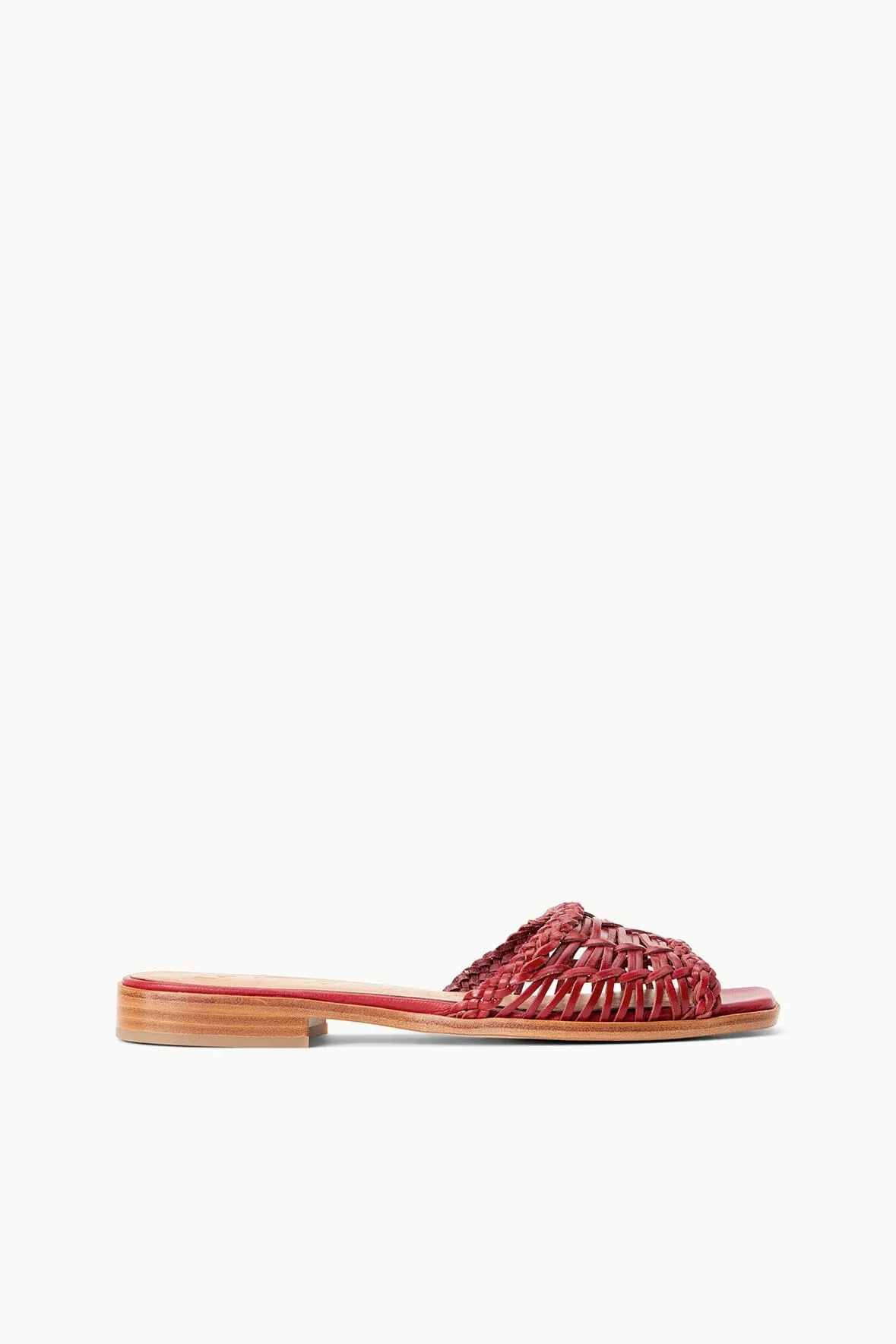 CASPIAN WOVEN SLIDE | RUBY sold by STAUD