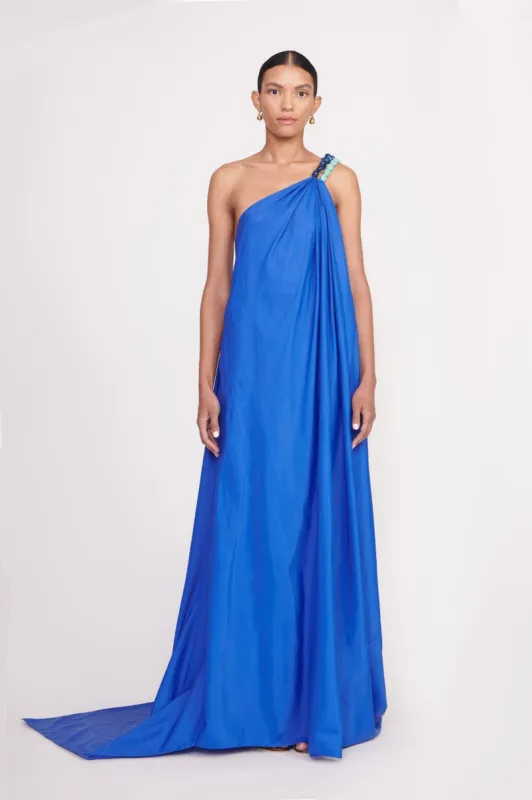 MASON DRESS | LAPIS sold by STAUD