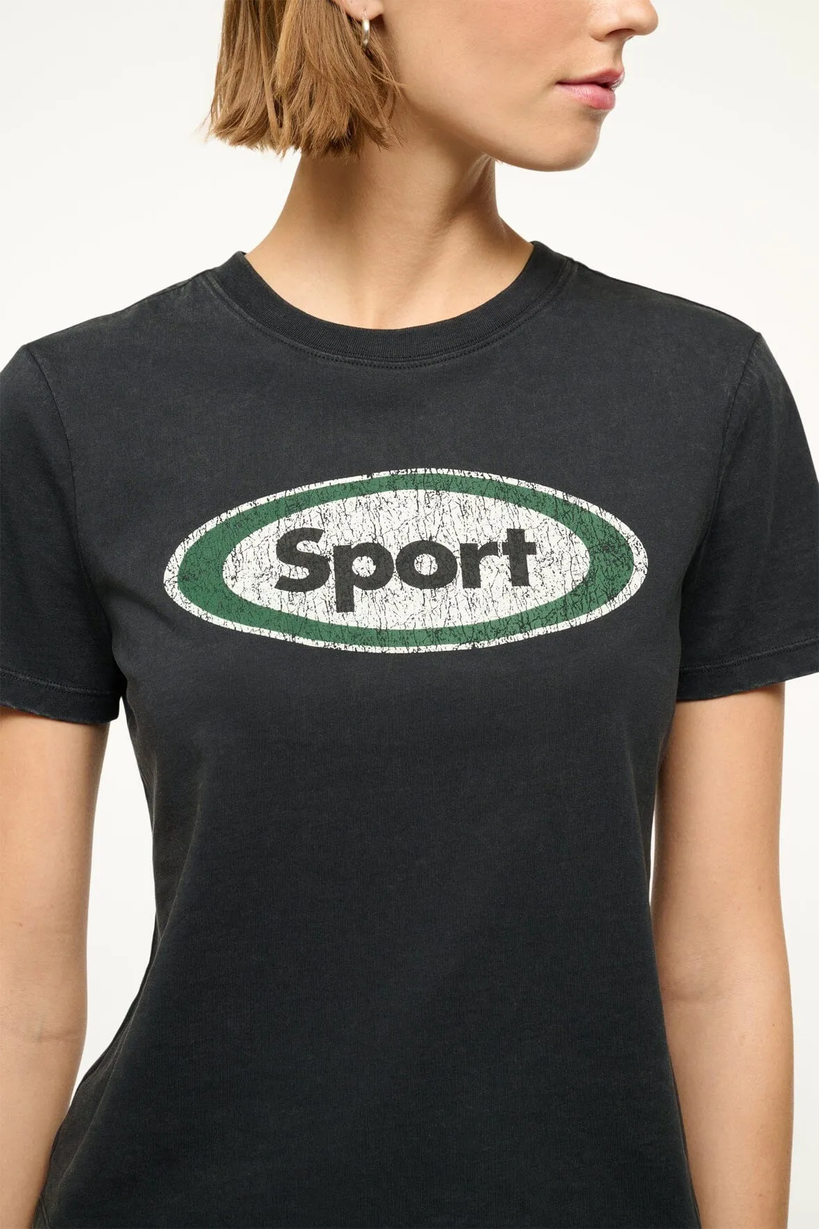 LULU SPORT TEE | BLACK sold by STAUD product image thumbnail 4