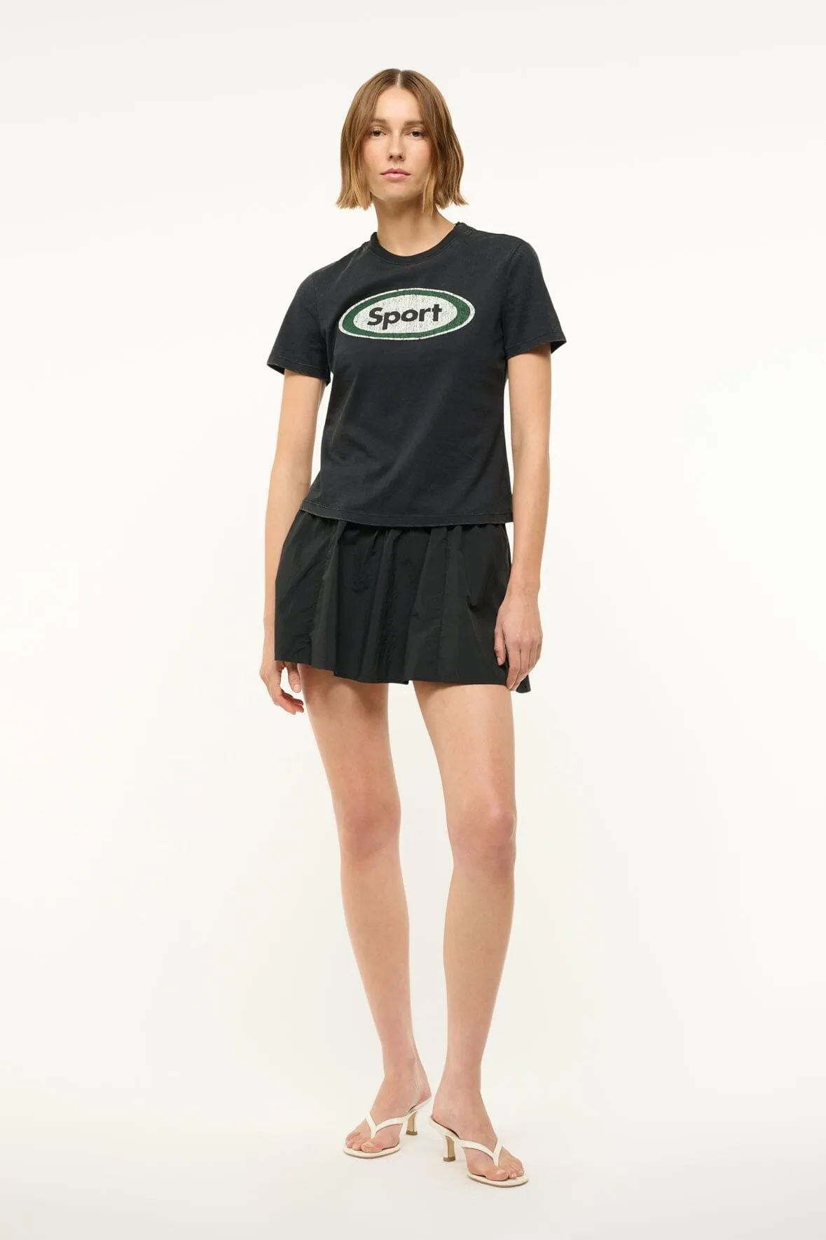 LULU SPORT TEE | BLACK sold by STAUD product image thumbnail 5