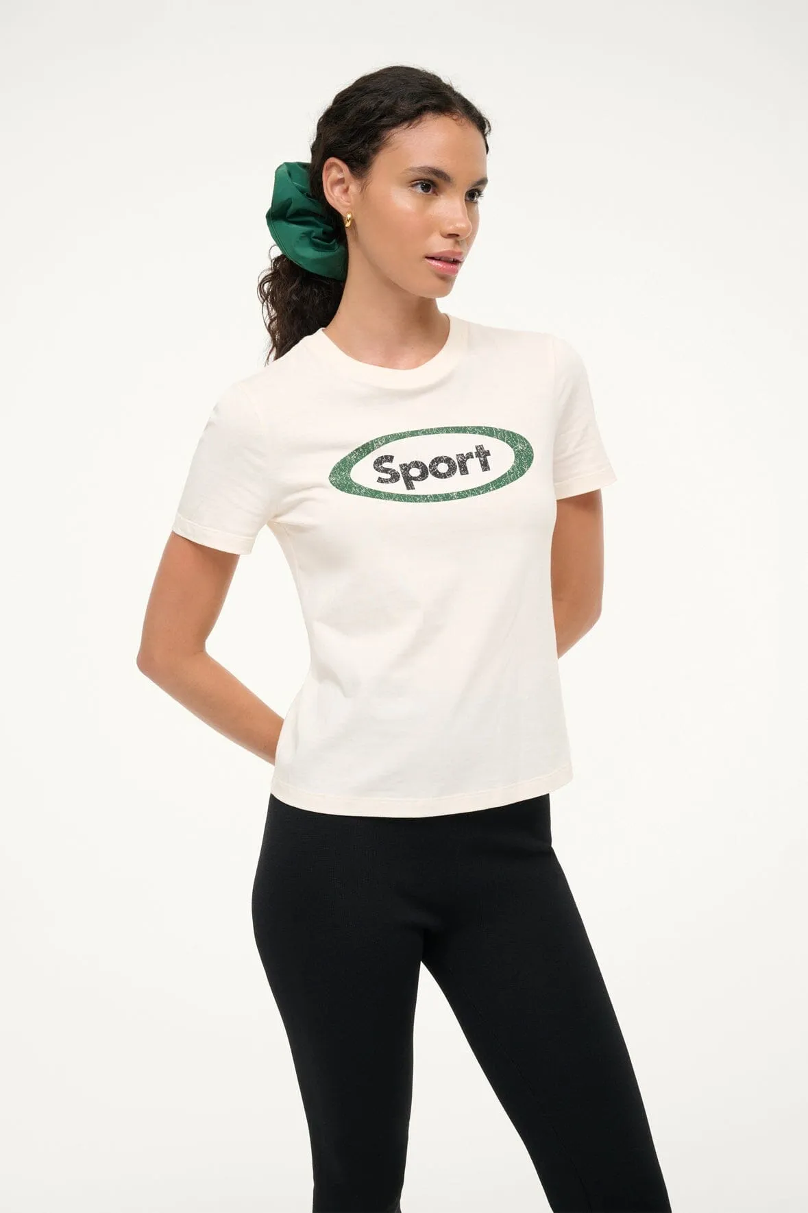 LULU SPORT TEE | IVORY sold by STAUD product image thumbnail 3