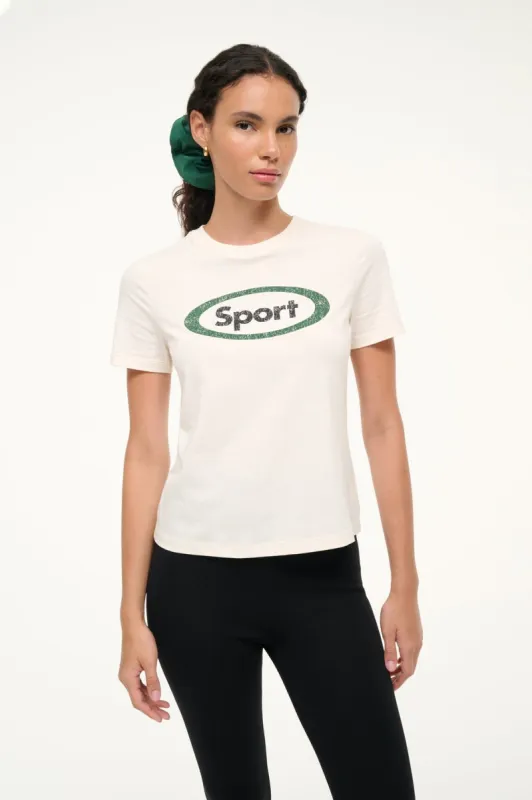 LULU SPORT TEE | IVORY sold by STAUD