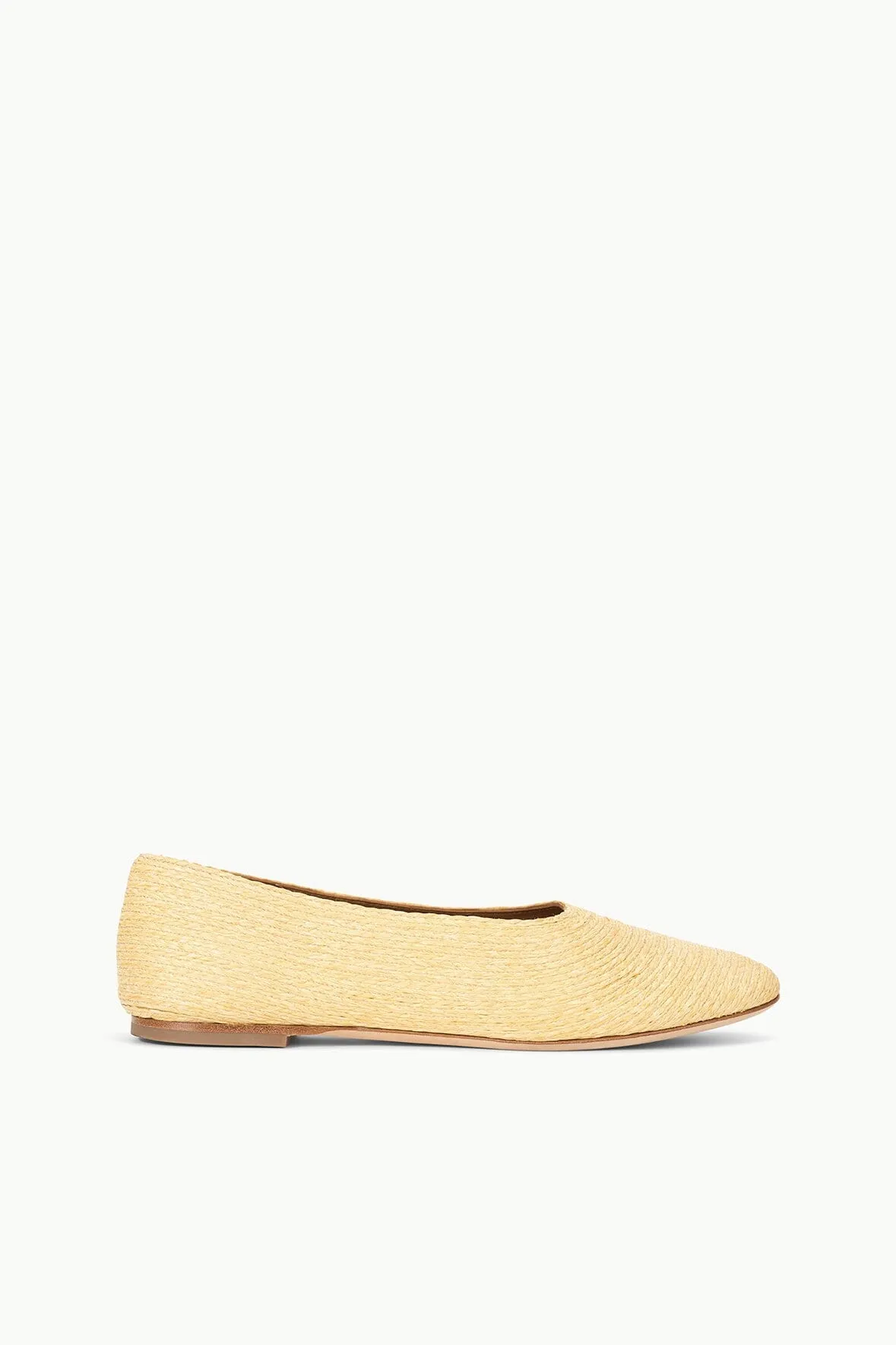 ALBA BALLET FLAT | NATURAL RAFFIA sold by STAUD