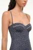 MAEVE ONE PIECE | BLACK WOODBLOCK DITSY FLORAL sold by STAUD
