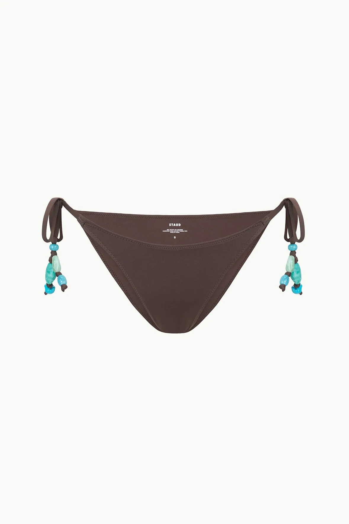 SISLEY SIDE TIE BIKINI BOTTOM | DARK CHOCOLATE sold by STAUD product image thumbnail 5