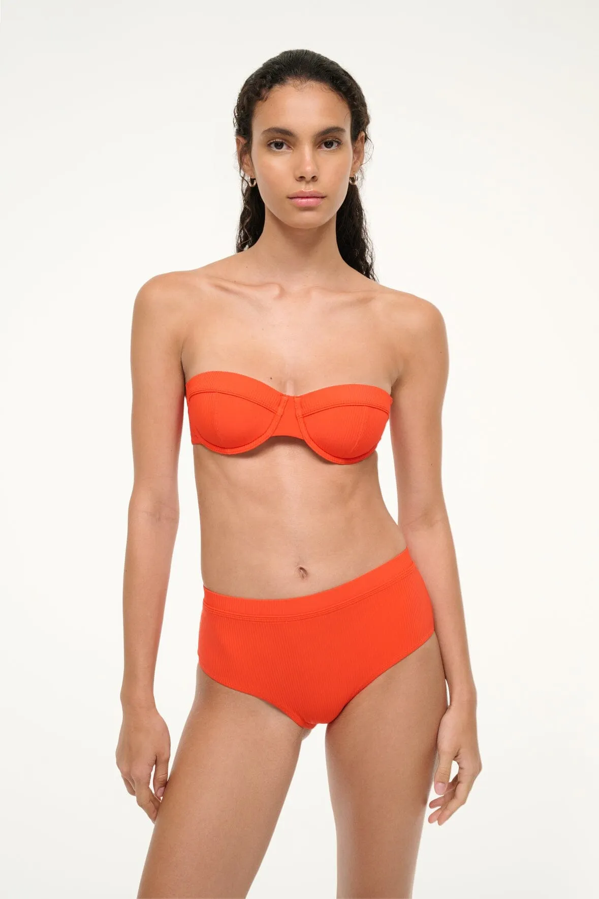 DEVON HIGH RISE BIKINI BOTTOM | CAYENNE sold by STAUD product image thumbnail 2