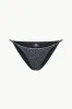 SISLEY STRING BIKINI BOTTOM | BLACK WOODBLOCK DITSY FLORAL sold by STAUD