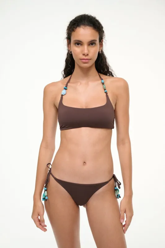 LAIRD BIKINI TOP | DARK CHOCOLATE sold by STAUD