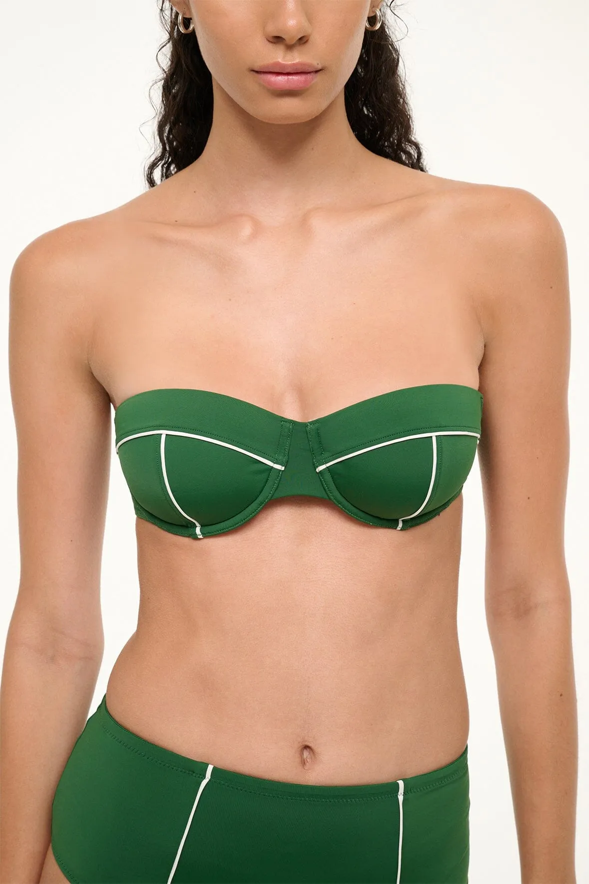 JO BALCONETTE BIKINI TOP | JUNGLE WHITE sold by STAUD product image thumbnail 4