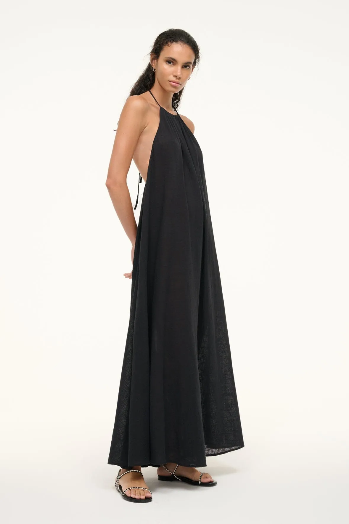 NIGHTSHADE MAXI COVERUP DRESS | BLACK sold by STAUD product image thumbnail 4