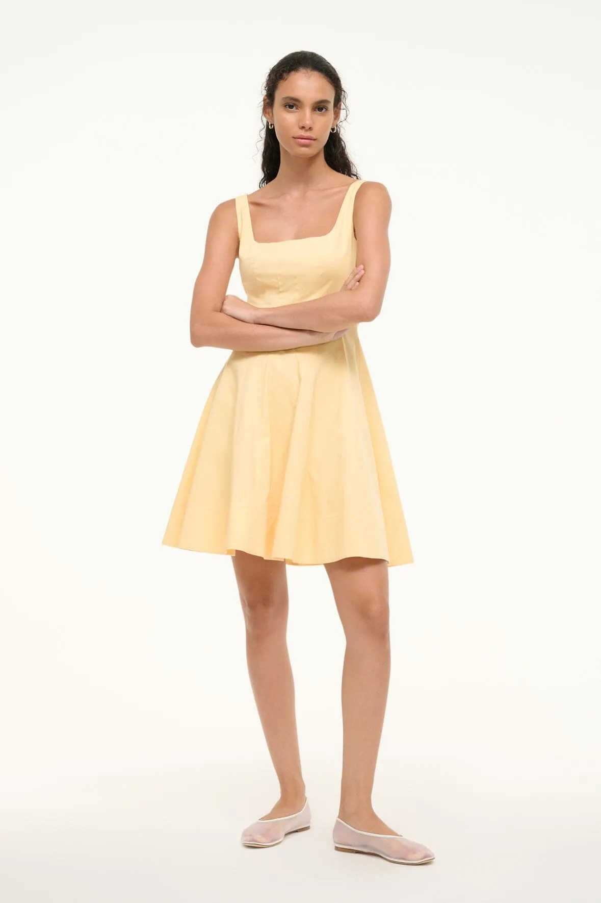 MINI WELLS DRESS | PALE HONEY sold by STAUD product image thumbnail 4