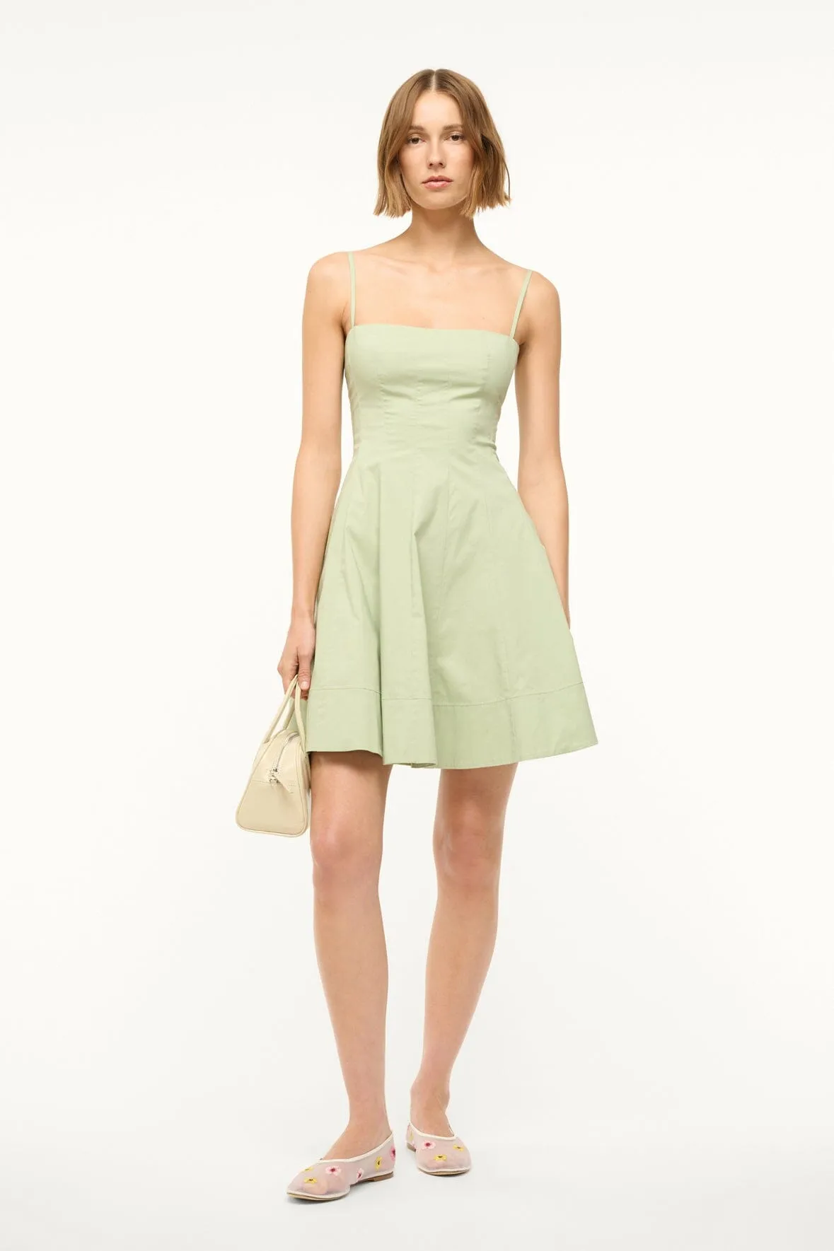 WYLIE MINI DRESS | PALE JADE sold by STAUD