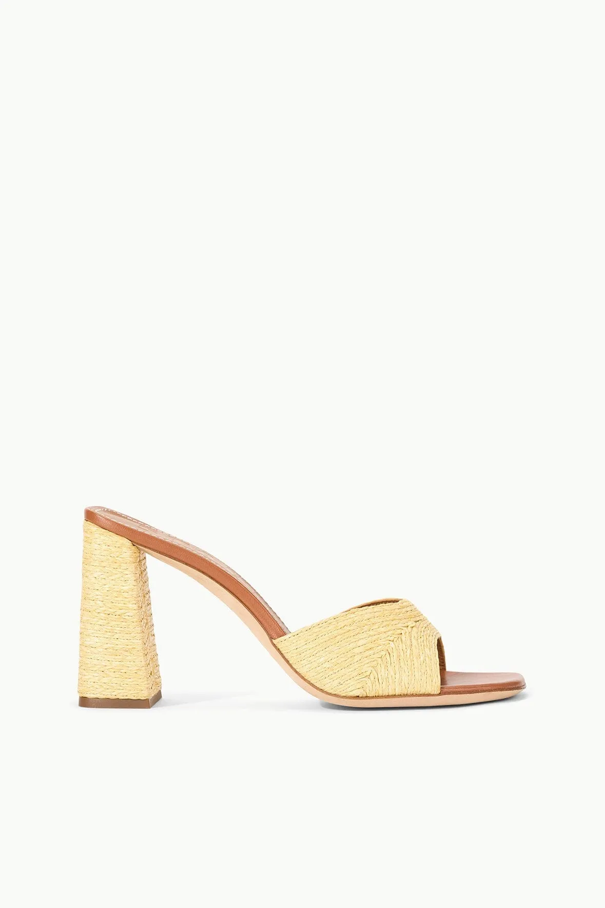 SLOANE HEEL | NATURAL RAFFIA sold by STAUD