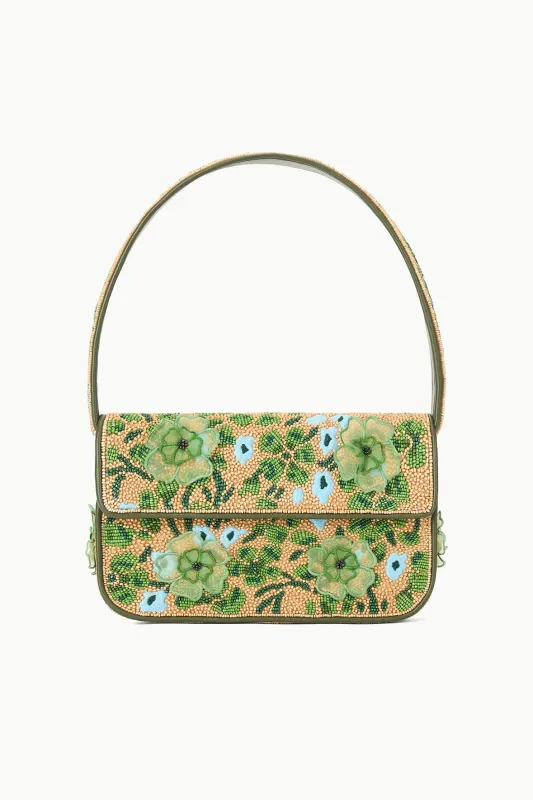 TOMMY BEADED BAG | MOSS FLORAL TAPESTRY sold by STAUD