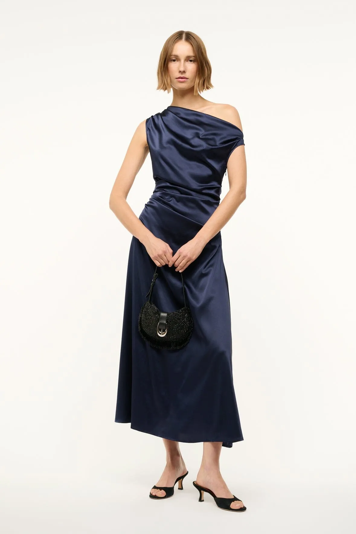 PHARE SILK DRESS | NAVY sold by STAUD product image thumbnail 5