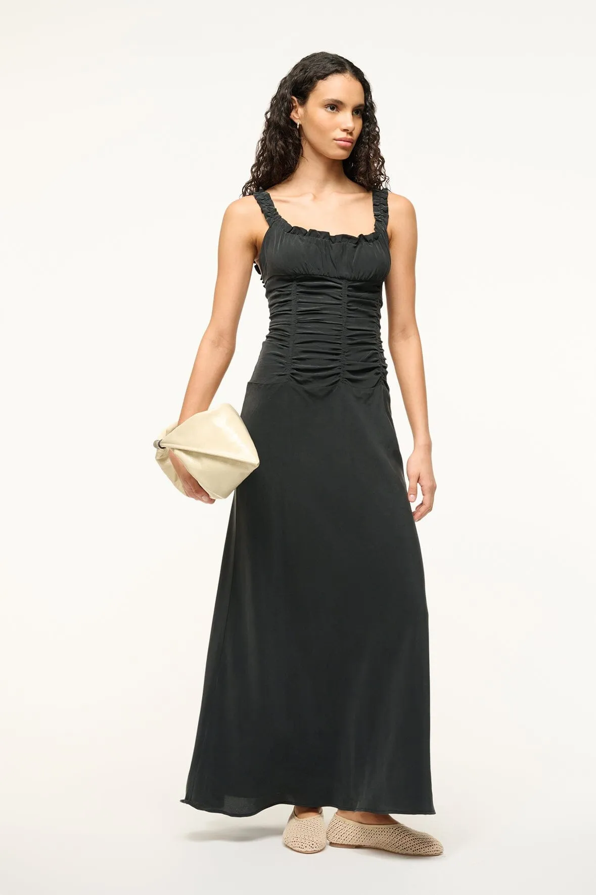 NIC SILK MAXI DRESS | BLACK sold by STAUD product image thumbnail 5