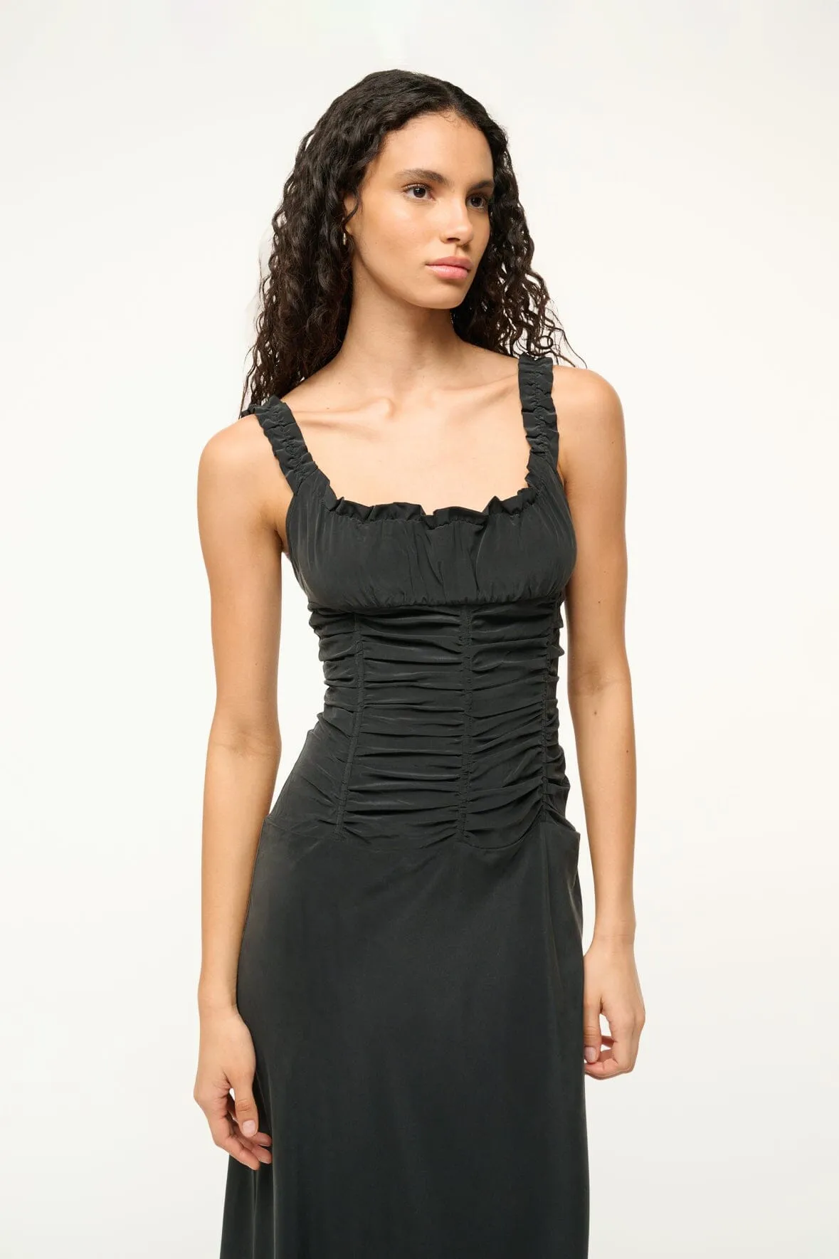 NIC SILK MAXI DRESS | BLACK sold by STAUD product image thumbnail 2