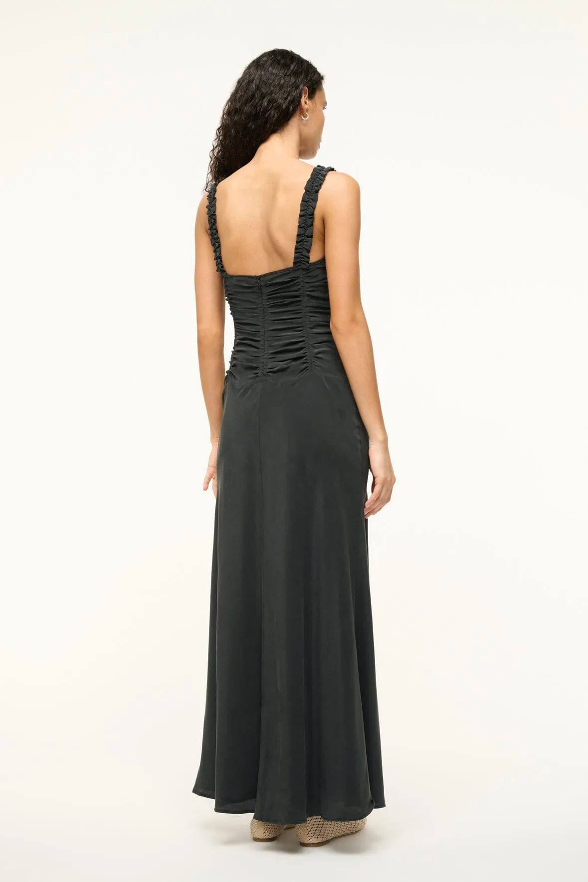 NIC SILK MAXI DRESS | BLACK sold by STAUD product image thumbnail 4