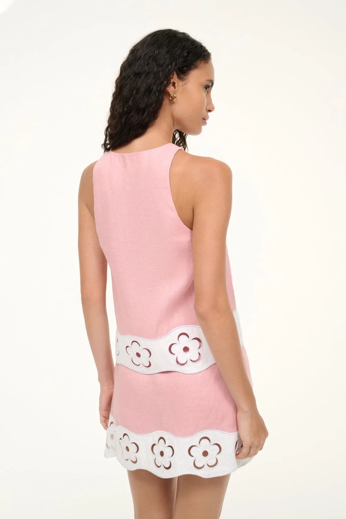 MIKA LINEN TOP | FADED BLUSH WHITE sold by STAUD product image thumbnail 4