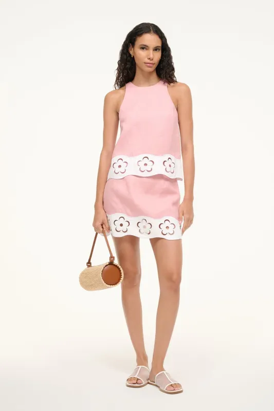 MIKA LINEN TOP | FADED BLUSH WHITE sold by STAUD