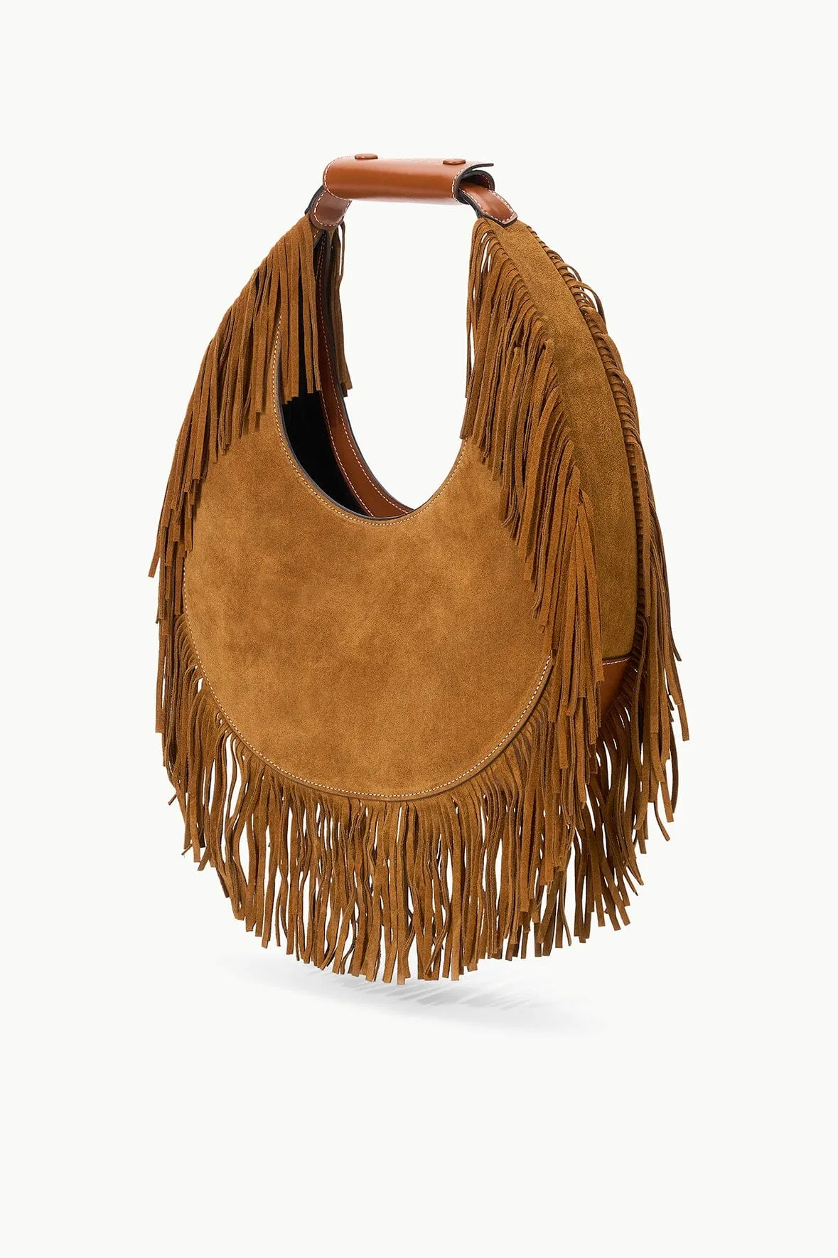 MOON TOTE BAG | TAN FRINGE sold by STAUD product image thumbnail 3