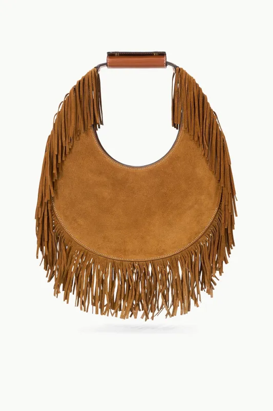MOON TOTE BAG | TAN FRINGE sold by STAUD