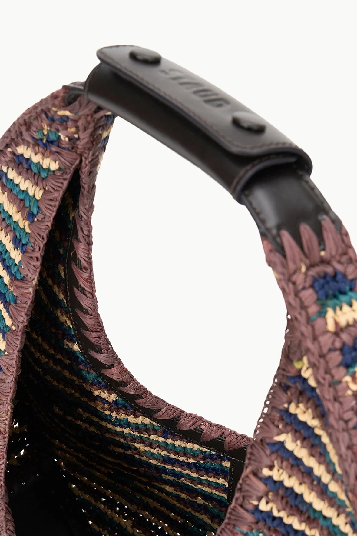 MOON RAFFIA TOTE BAG | MIXED RAFFIA sold by STAUD product image thumbnail 3