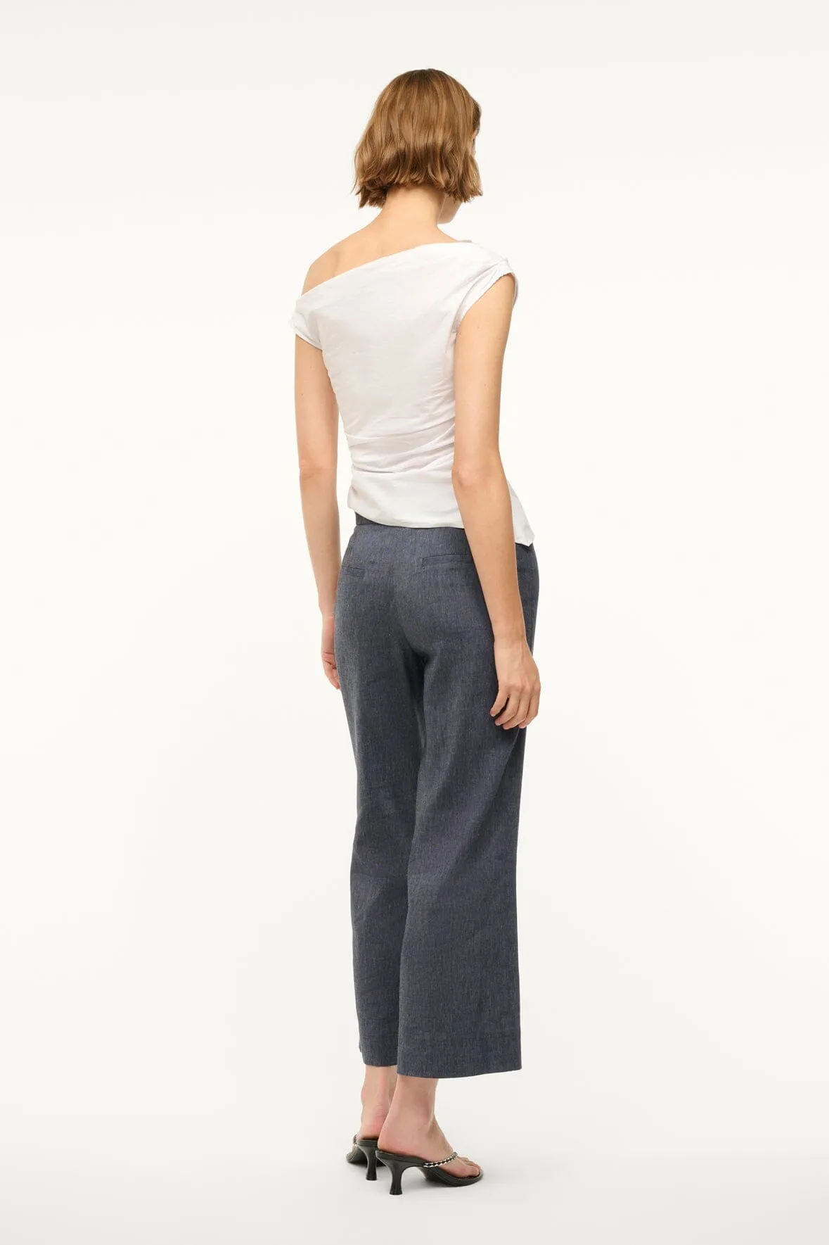 KNACK LINEN PANT | CHAMBRAY sold by STAUD product image thumbnail 3