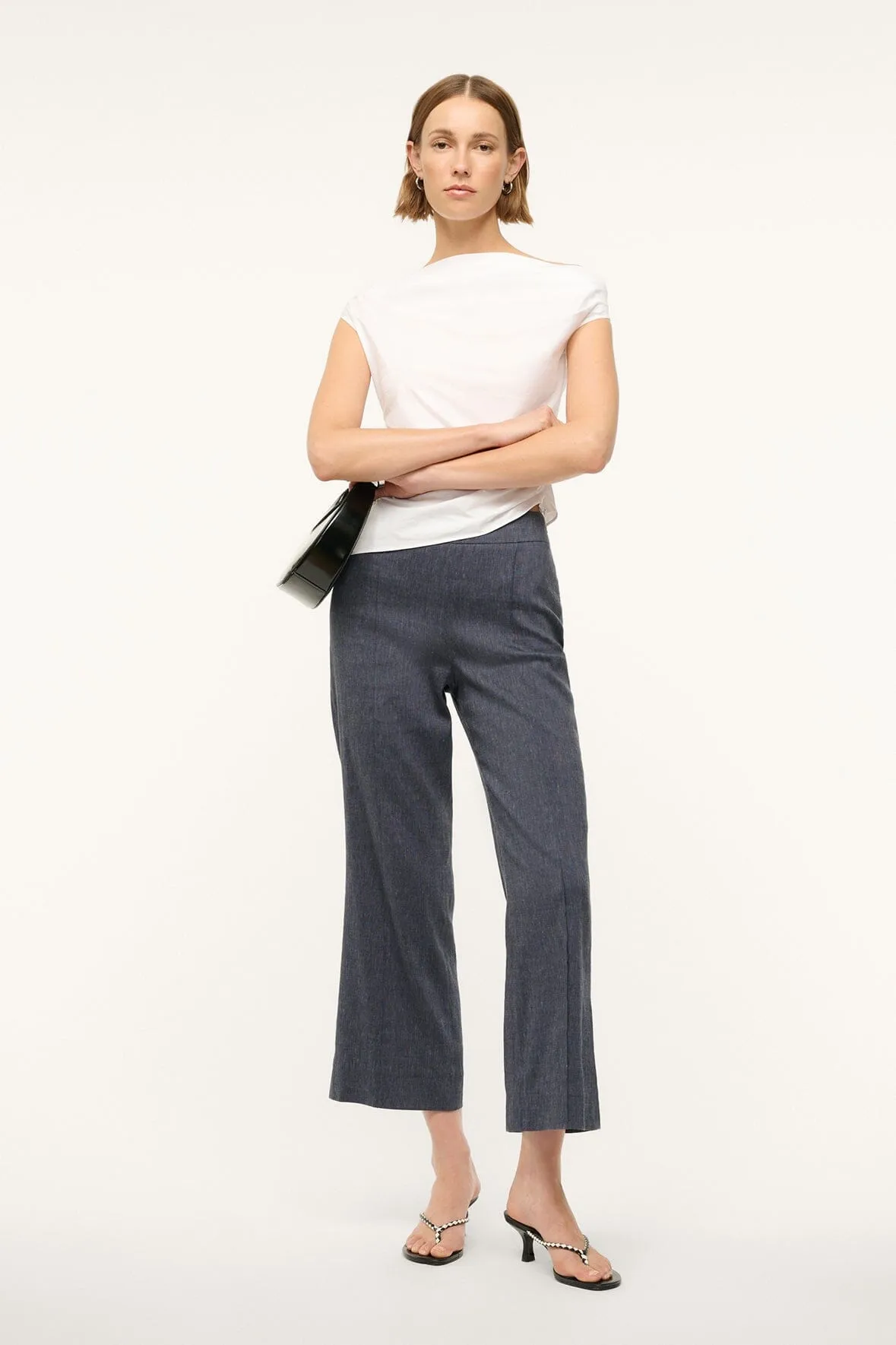 KNACK LINEN PANT | CHAMBRAY sold by STAUD
