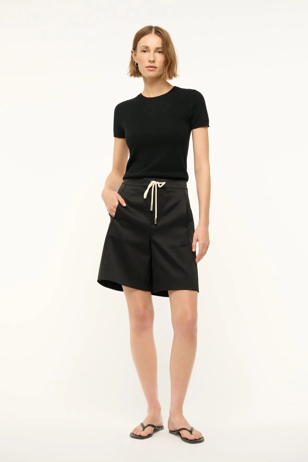 MENDOZA SHORT | BLACK sold by STAUD