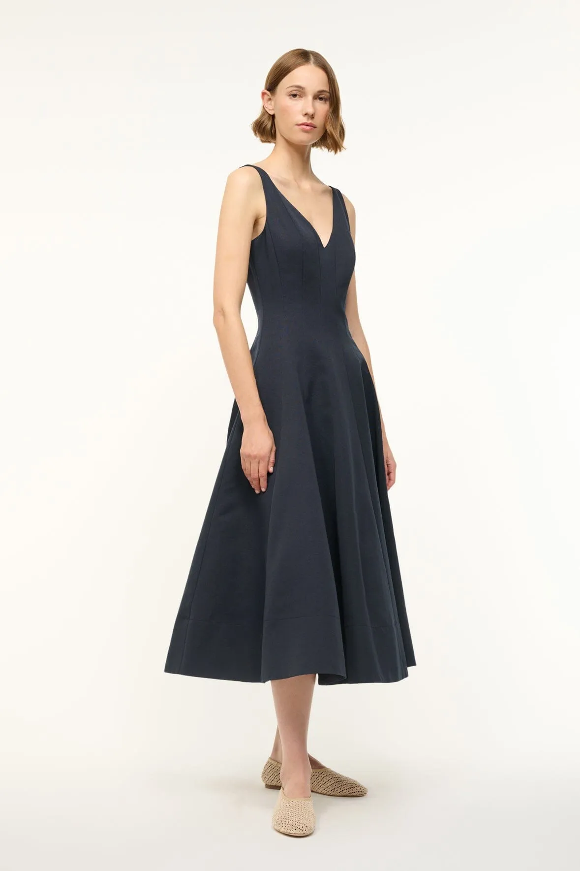 MARIETA DRESS | NAVY sold by STAUD product image thumbnail 4