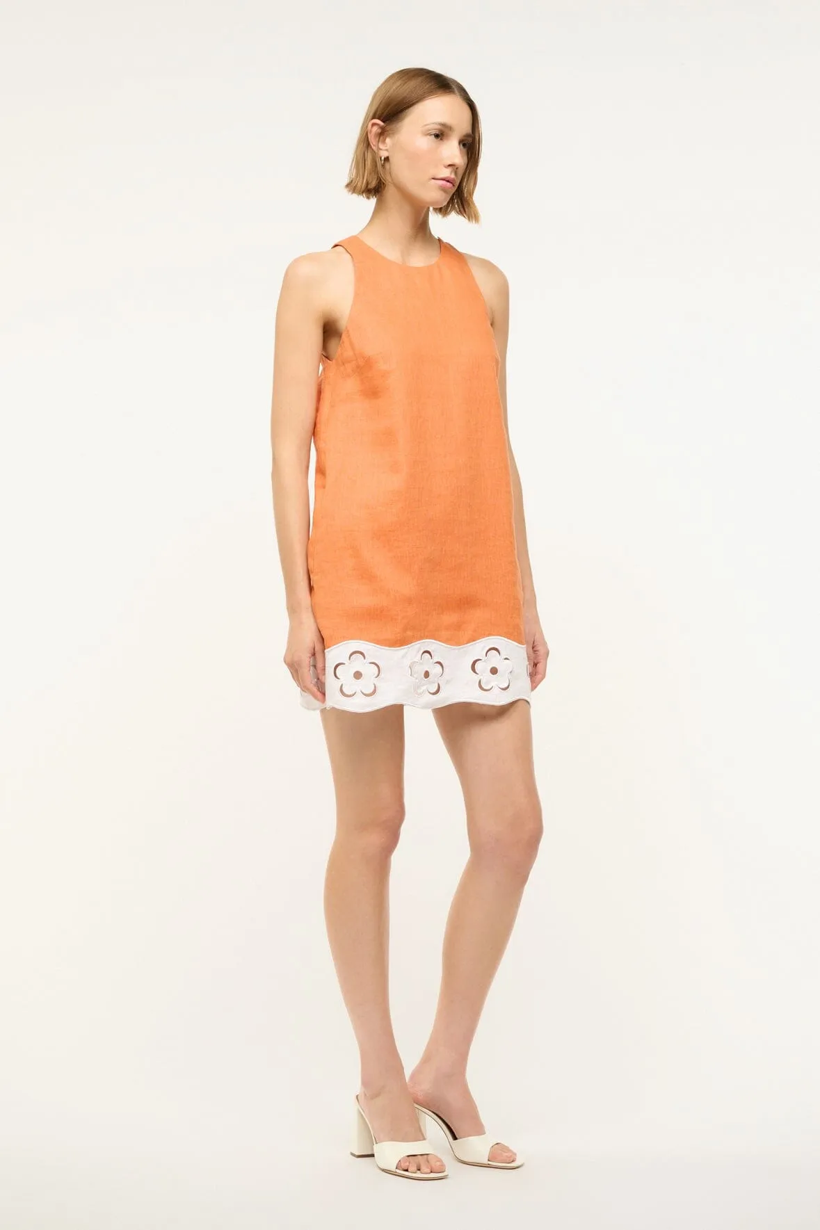 MIKA LINEN DRESS | APRICOT WHITE sold by STAUD product image thumbnail 2