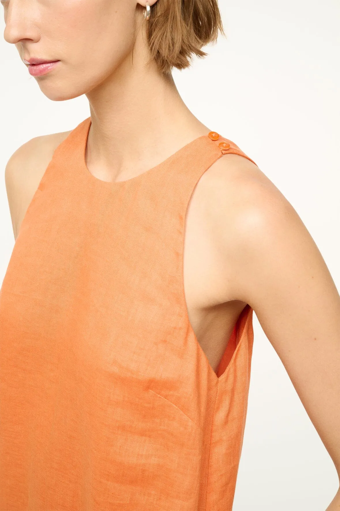 MIKA LINEN DRESS | APRICOT WHITE sold by STAUD product image thumbnail 5